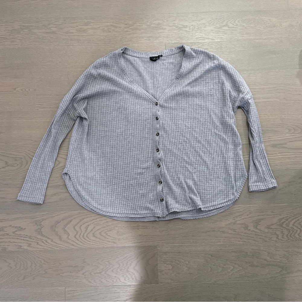 Urban Outfitters Out From Under Jojo Oversized Thermal Button-Front Top